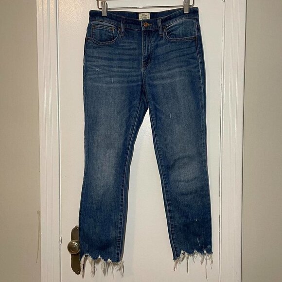 J. Crew Slim Broken in boyfriend jean with chewed hems size 26 - Picture 3 of 11